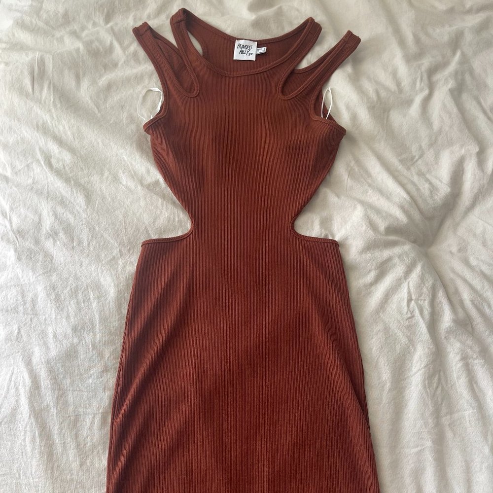 Princess Polly Brown Slit Dress